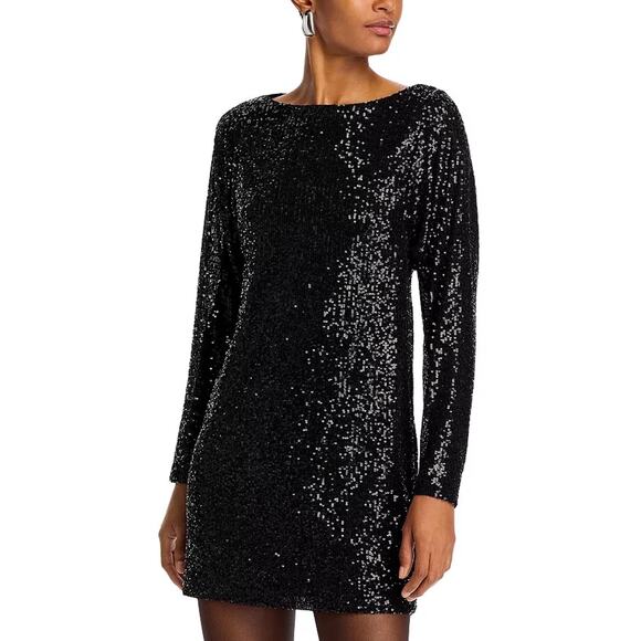 STEVE MADDEN SZ 8 Ginger Long Sleeve Sequin Mini Dress - Picture 1 of 2